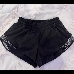 black with white polkadot hotty hot lulu shorts